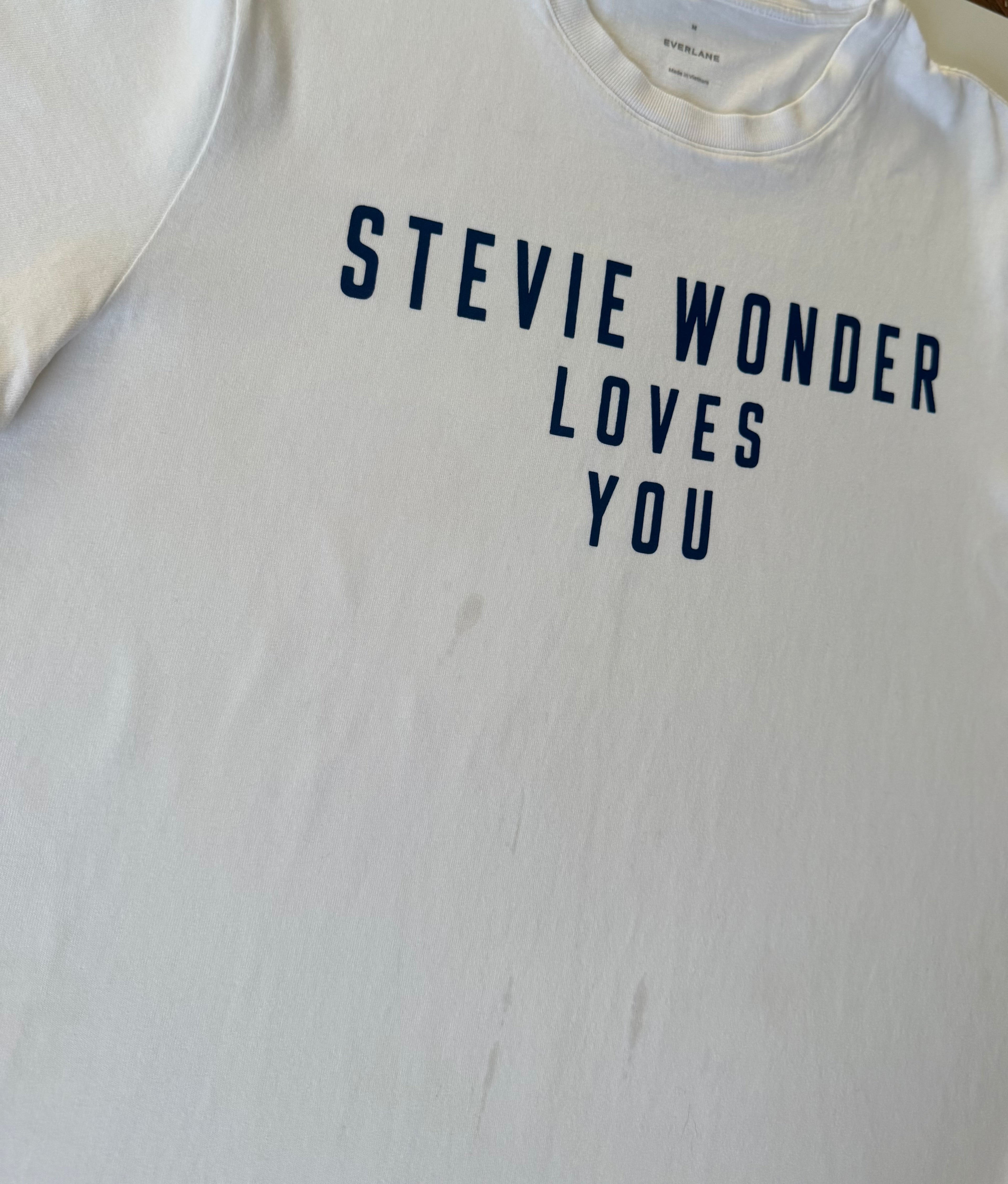GRAY 001 — STEVIE WONDER LOVES YOU White / M / G1